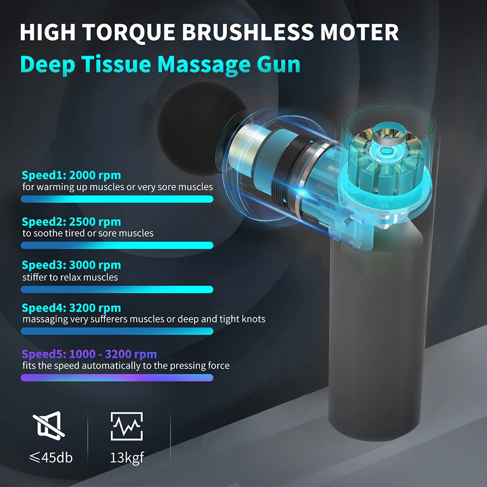 Portable Muscle Massage Gun with Removable Heating & Cooling Massaging Head