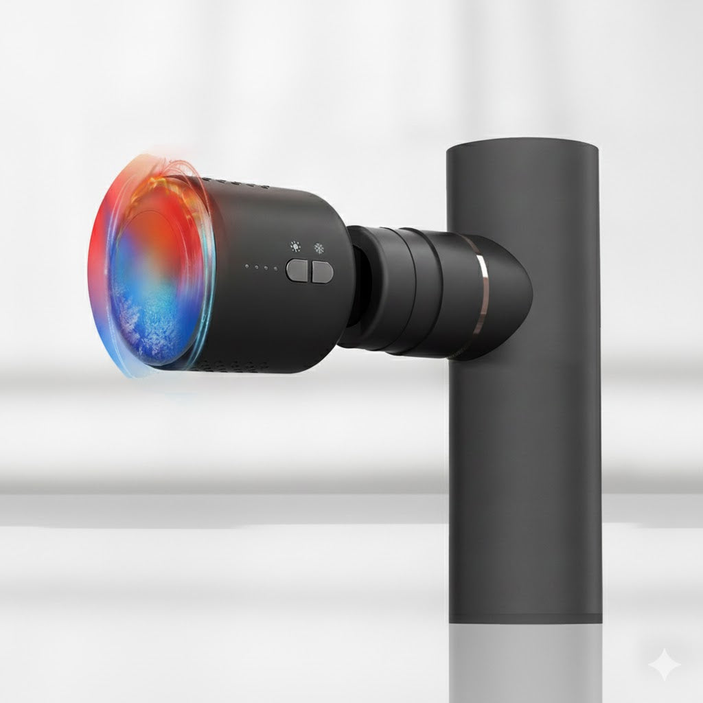 Portable Muscle Massage Gun with Removable Heating & Cooling Massaging Head